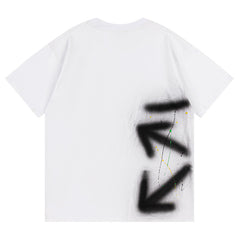 Off White Arrow Pattern Printed T-Shirt
