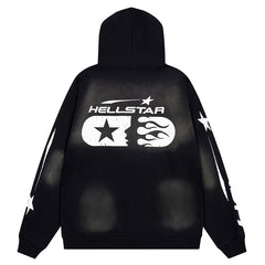 Hellstar Studios Logo Printed Zip Hoodie