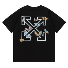 Off White Arrow Pattern Printed T-Shirt