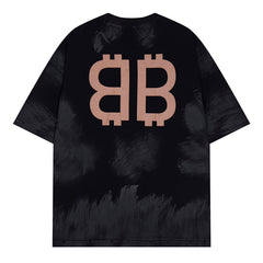 Balenciaga Logo Embroidered Printed T-Shirt Oversize