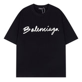 Balenciaga Logo Print Cotton T-shirt Oversize
