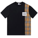 Burberry Vintage Check Panel Cotton T-shirt Oversize