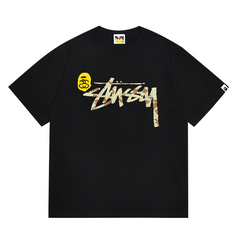 BAPE X Stussy Shark Print T-Shirt