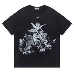 Off White Pattern Print T-Shirts