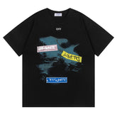 Off White Pattern Print T-Shirts
