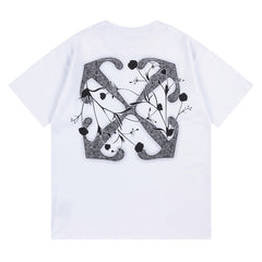 Off White Arrow Logo Pattern T-Shirts