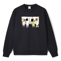 Supreme Kids Pattern Crewneck Sweatshirts