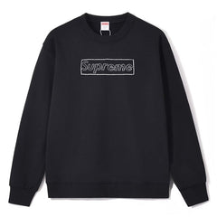 Supreme x Kaws Chalk Logo Crewneck Sweatshirts
