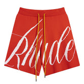 Rhude Logo Intarsia-knit Shorts