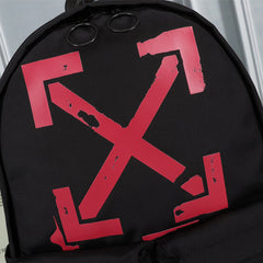 Off White Red Arrows Printed Backpack