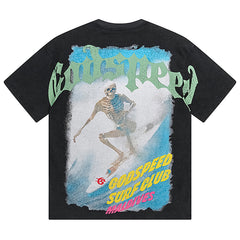 Godspeed Skeletons Surf club Printed T-Shirts #1056
