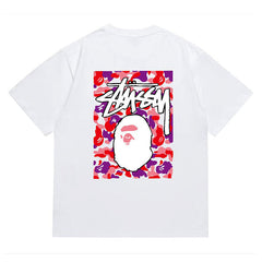 BAPE X Stussy Ape Head Tee