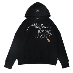 Palm Angels Logo Print Cotton Hoodie