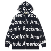 Denim Tears Systemic Racism Controls America Zip Up Hoodie