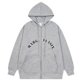 Maison Margiela Printed Logo Zip Up Hoodie