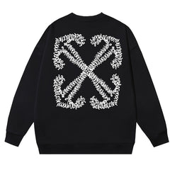 Off White Logo-Embroidered Cotton Sweatshirts