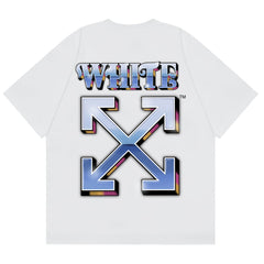 Off White Alphabet Arrow Pattern T-Shirts