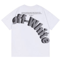 Off White 3D Letter Pattern T-Shirts