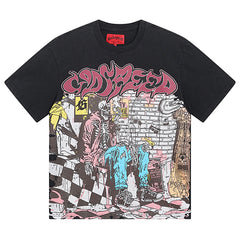 Godspeed Skeletons Pattern Printed T-Shirts #1036