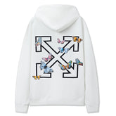 Off-White Butterfly Pattern Arrow Printed Hoodie