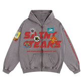 Saint Michael Tears Printed Hoodie