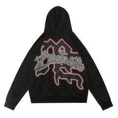 MIXED EMOTION Black “Rhinestone” Hoodie