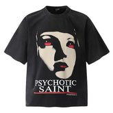 Saint Michael ” PSYCHOTIC” Printed T-Shirt