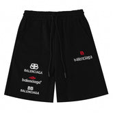 Balenciaga Logo Embroidered Knit Shorts