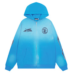 Hellstar Studios Logo Printed Zip Hoodie