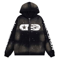 Hellstar Studios Logo Printed Zip Hoodie