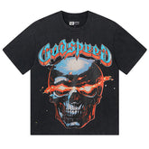 Godspeed Skull With Flaming Eyes T-Shirt