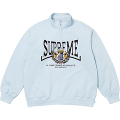 Supreme Crest Applique Half Zip Sweatshirts