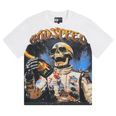 Godspeed Skeletons Champagne Racer T-Shirts #3016