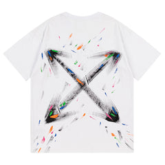 Off White Arrow Pattern Printed T-Shirt