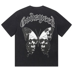 Godspeed Skeletons Butterfly T-Shirts #1026