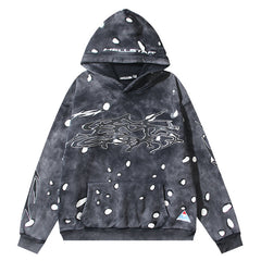 Hellstar White Splatter Printed Hoodie Hoodie