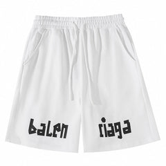Balenciaga Logo Printed Knit Shorts