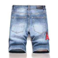 Amiri Logo Denim Shorts #2018