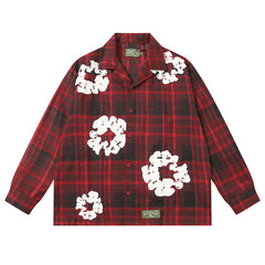 Denim Tears kapok Flower Pattern Long Sleeved Shirt