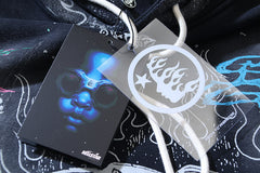 Hellstar Records Tour Flame Print Hoodie