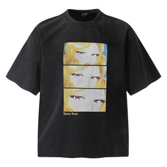 Saint Michael Face Pattern Printed T-Shirt
