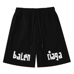 Balenciaga Logo Printed Knit Shorts
