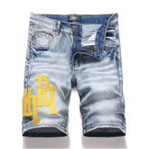 Amiri Logo Denim Shorts #2017