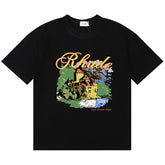 RHUDE Chateau Alpes Printed T-Shirt