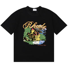 RHUDE Chateau Alpes Printed T-Shirt