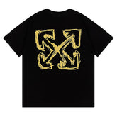 Off White Arrow Pattern Printed T-Shirt