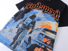 Godspeed War Flame Car T-Shirts #1006