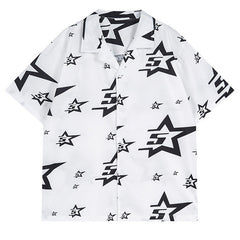 Sp5der Star Pattern Short-sleeved Shirt