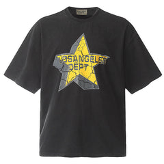 Gallery Dept 1989 City Logo Limited Crack Five-Pointed Star T-Shirts
