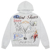 SAINT MICHAEL Cartoon Pattern Printed Hoodies